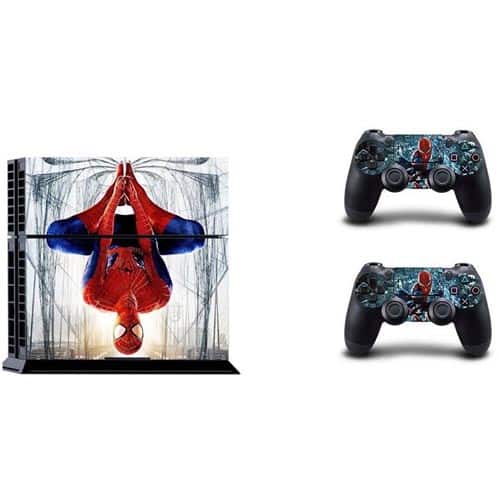 Spiderman Sticker SKIN for PS4 PlayStaton-4 Console AND Controller