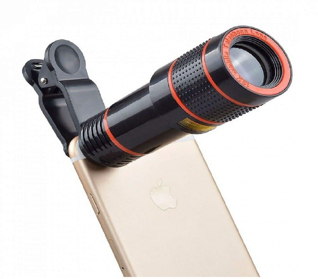 12X Universal Optical Zoom Lens Telescope Clip-on Camera Lens