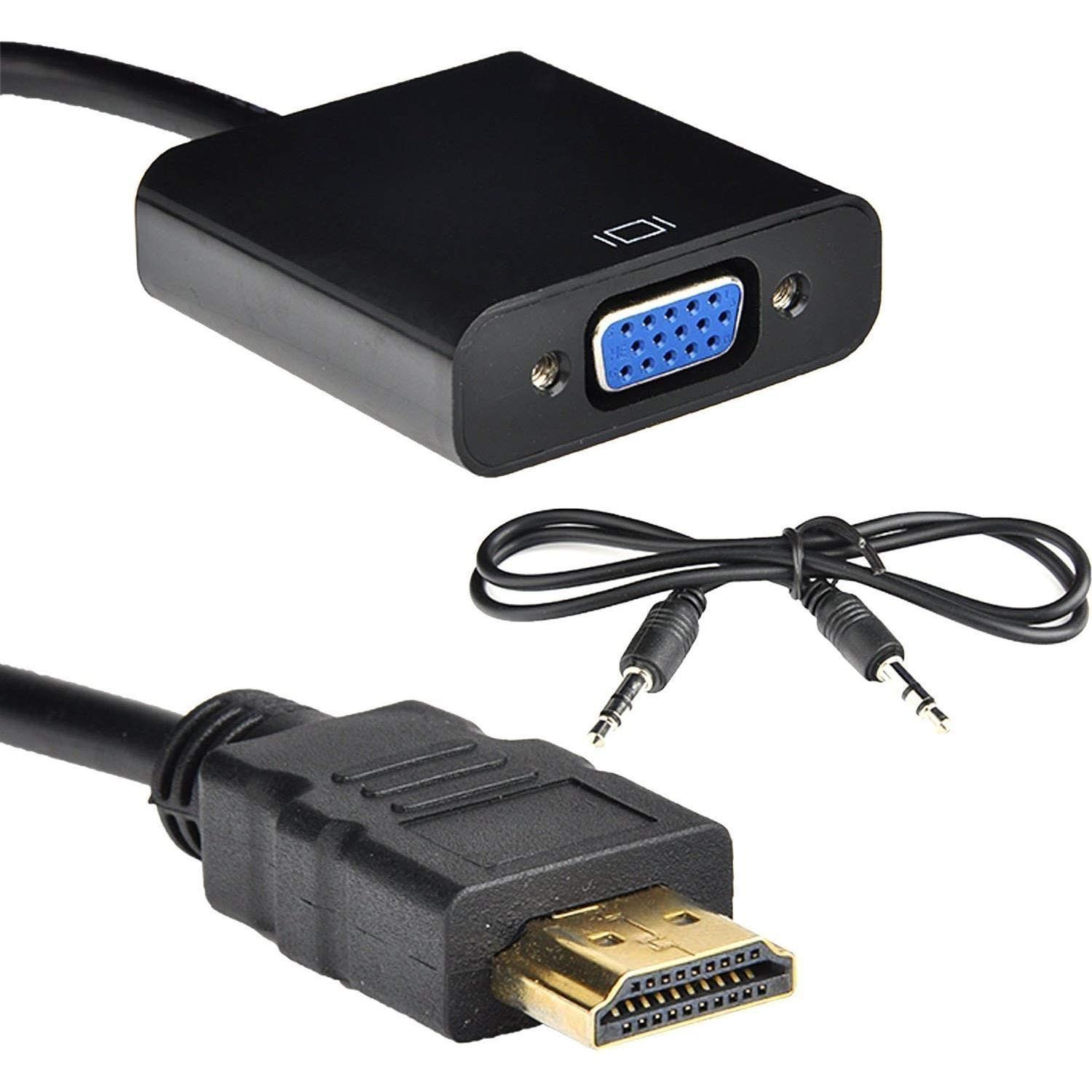 VGA to HDMI Adapter + 3.5mm Audio, HD video