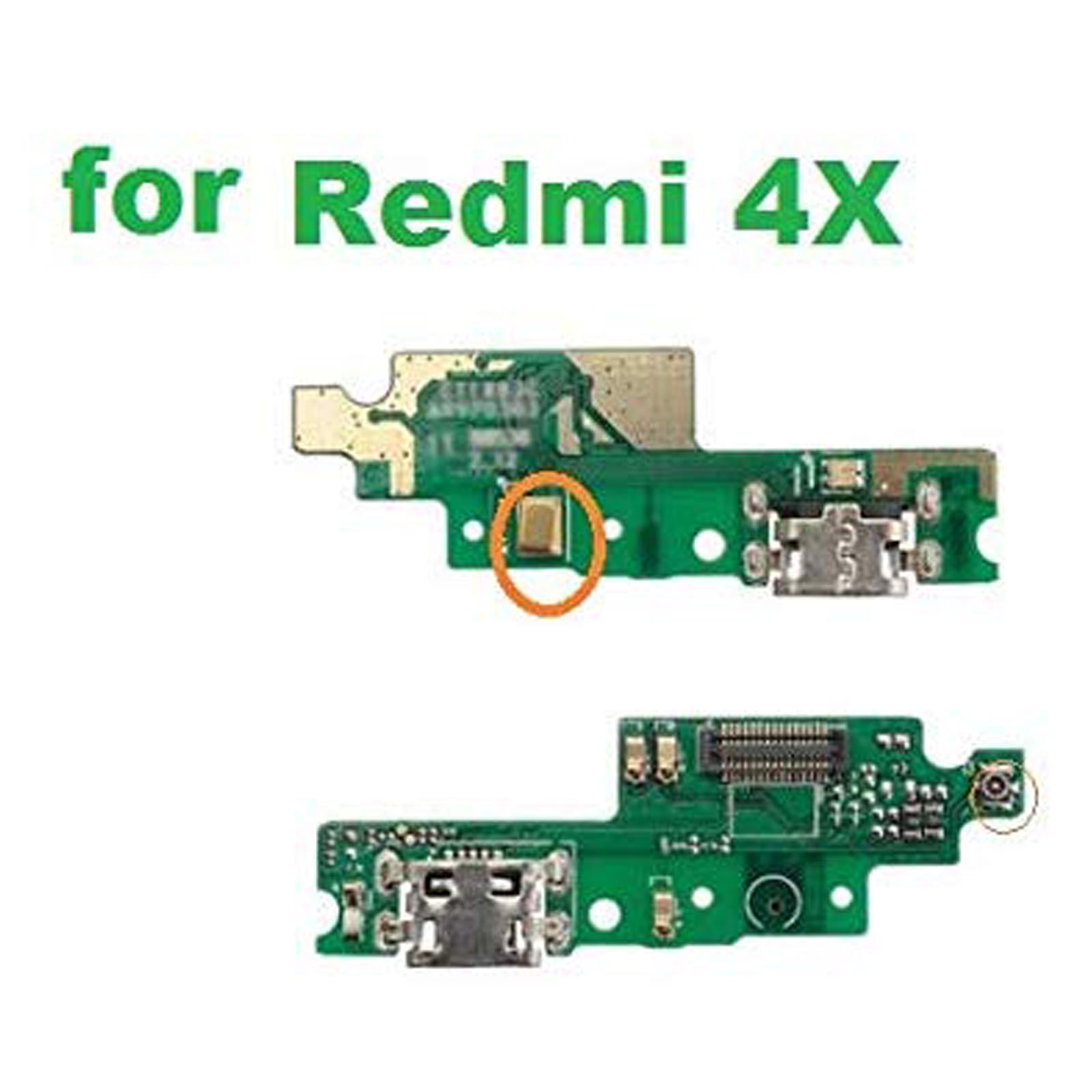 USB Charger Charging Port Ribbon Flex Cable Plug Dock Connector Board with Microphone for Xiaomi Redmi 4X