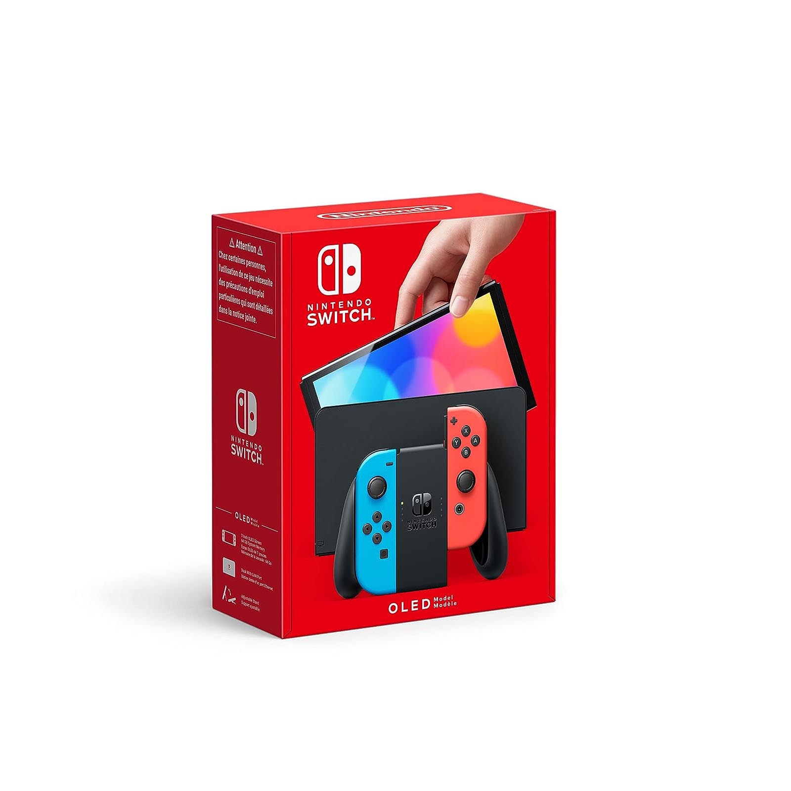 NINTENDO Switch Oled 64 GB Neon Blue Red Edition 128GB MEMORY CARD 15 Games Inbuilt